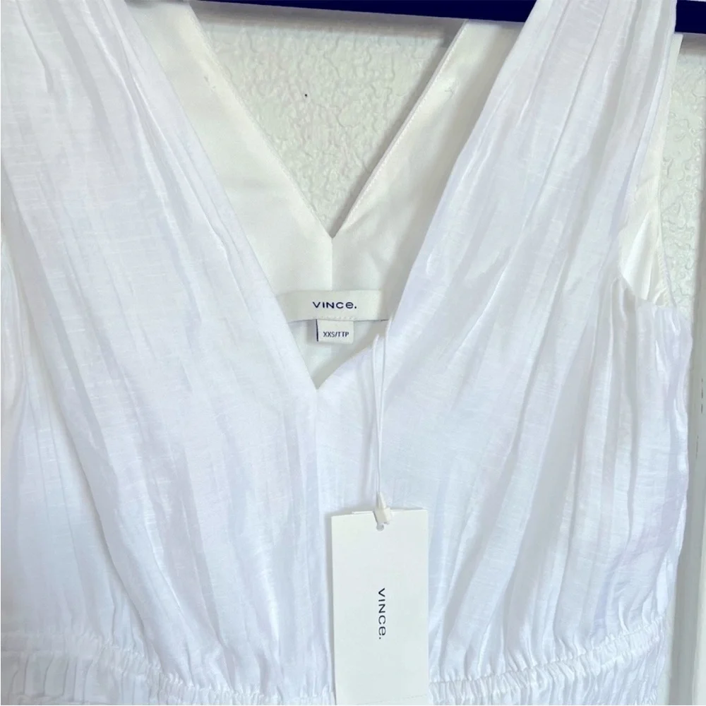 Vince Pleated Double V-Neck Dress - Picture 7 of 10